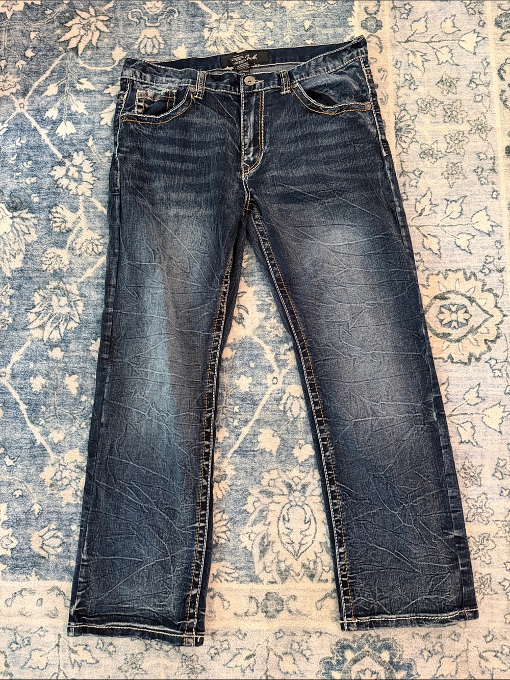 Men’s True Luck Jeans 34x30 Stretch Distressed Denim